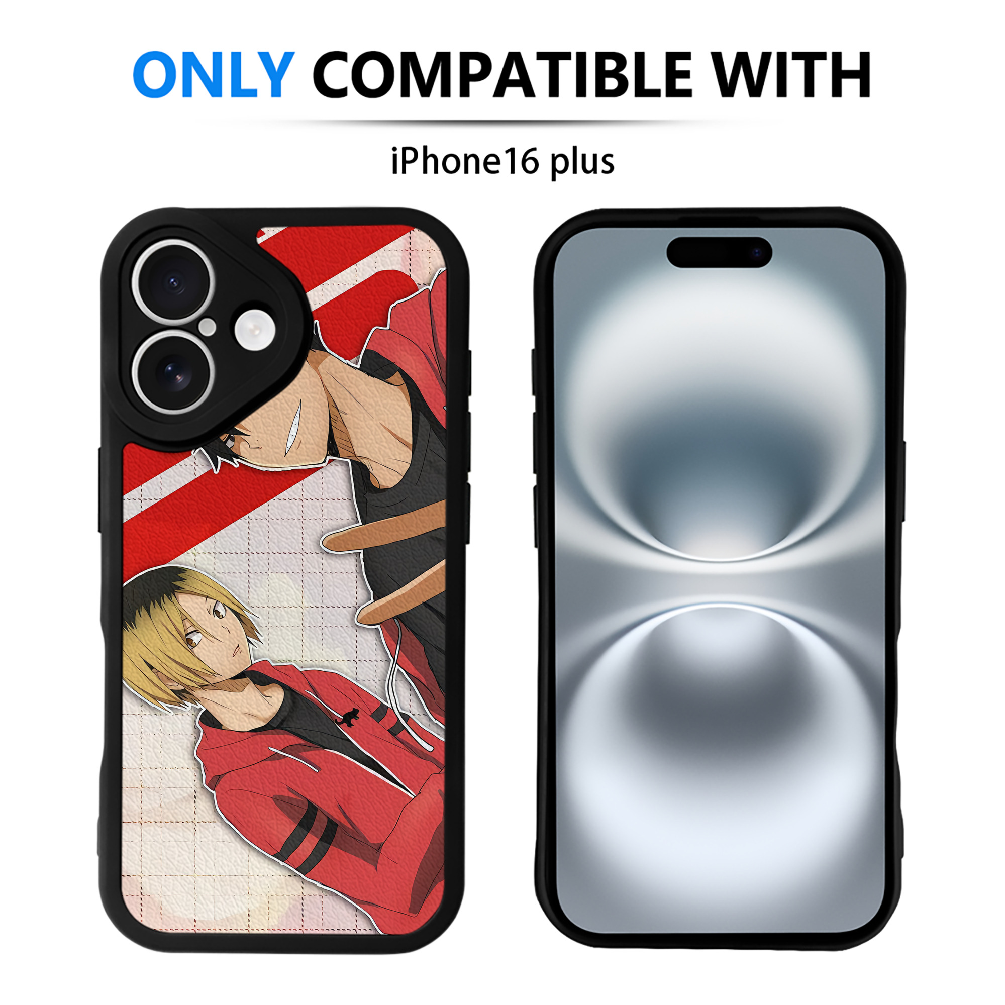 （画像用） ハイキュー!! Haikyu!! 【iPhone 16シリーズ対応】シリコンスマホケース（レザー調） 材質：シリコン